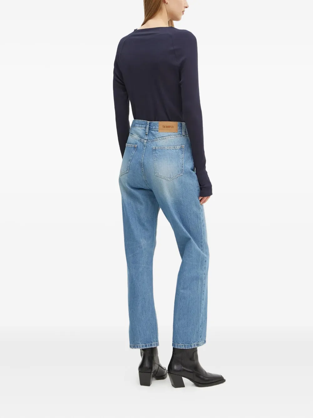 The Kooples Regular-fit jeans met logopatch en vijf zakken Blauw
