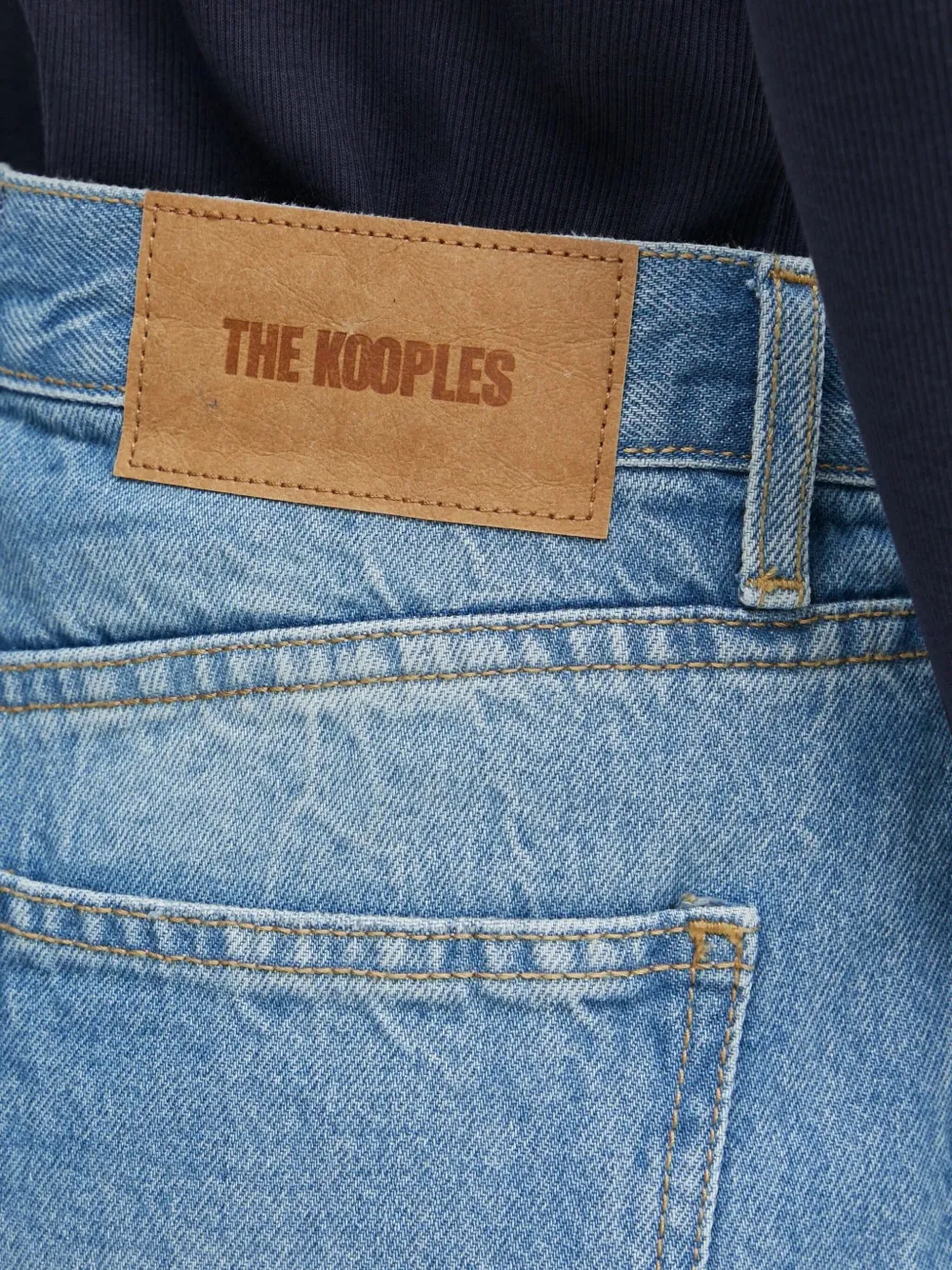 The Kooples Regular-fit jeans met logopatch en vijf zakken Blauw