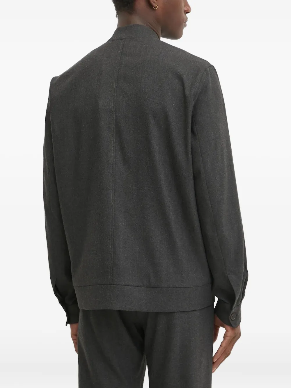 Les Deux Zip-up Bomber Jacket In Gray