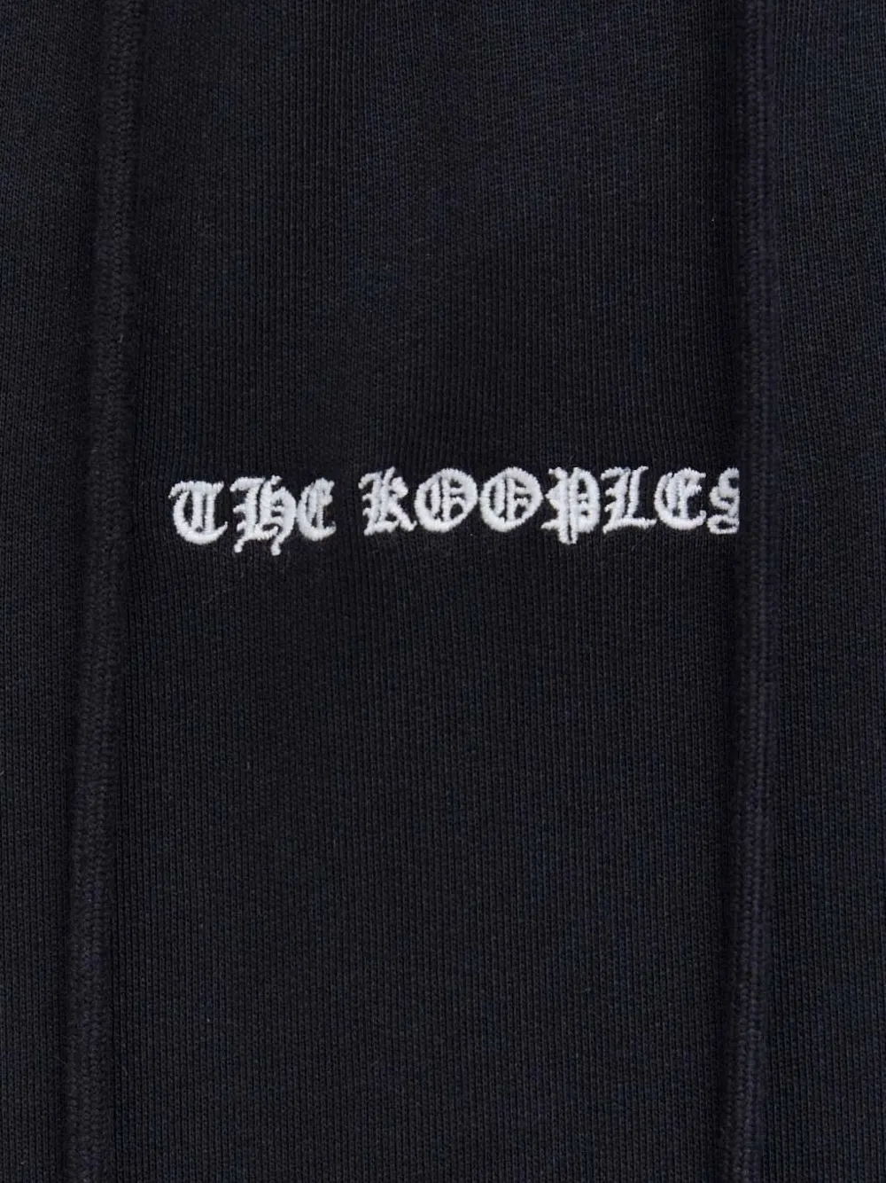 The Kooples Embroidered-logo Hoodie In Black