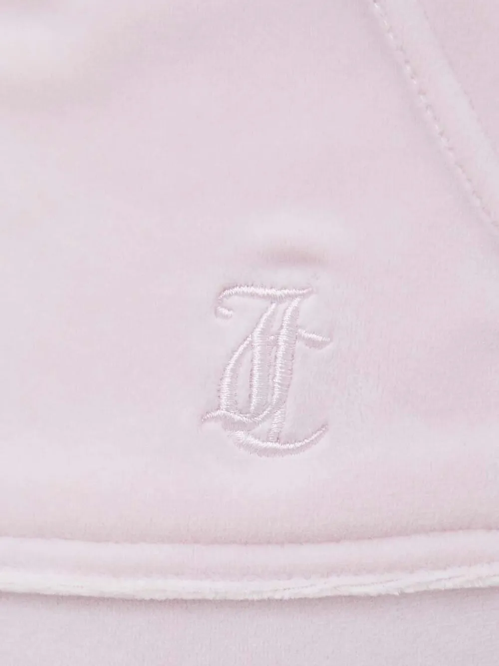 Juicy Couture Fluwelen broek met geborduurde zak Roze