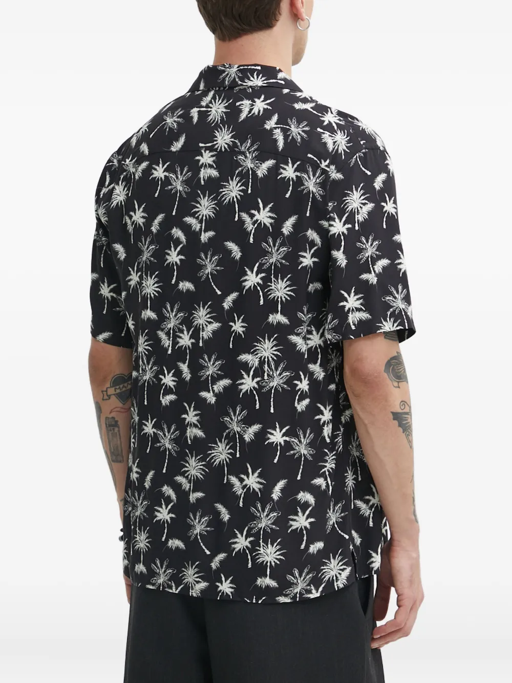  The Kooples Palm-tree Print Shirt - Black 