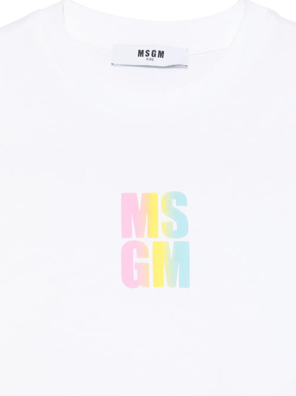 MSGM Kids T-shirt met logoprint Wit
