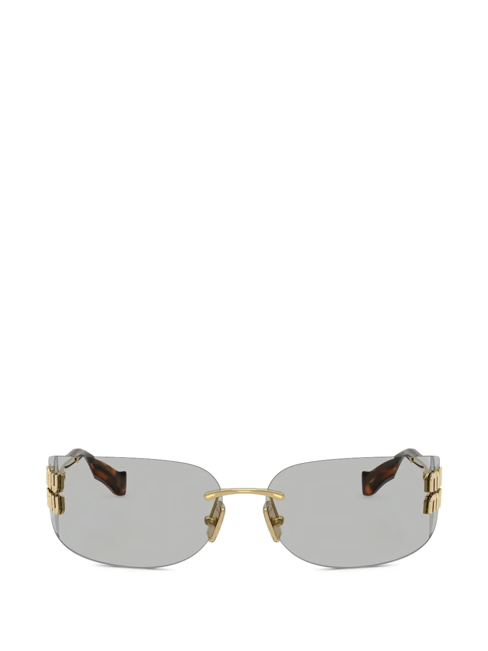 Miu Miu Eyewear logo-plaque sunglasses - Oro