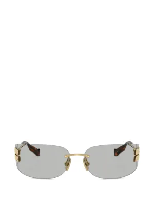 Miu Miu Eyewear リムレス サングラス | ゴールドトーン | FARFETCH JP