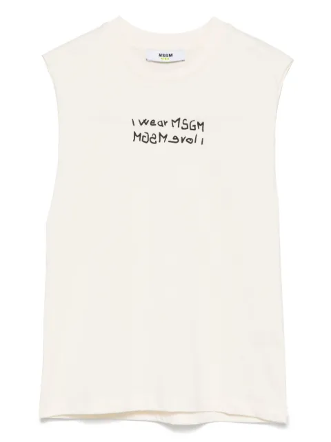 MSGM Kids chaleco con paneles