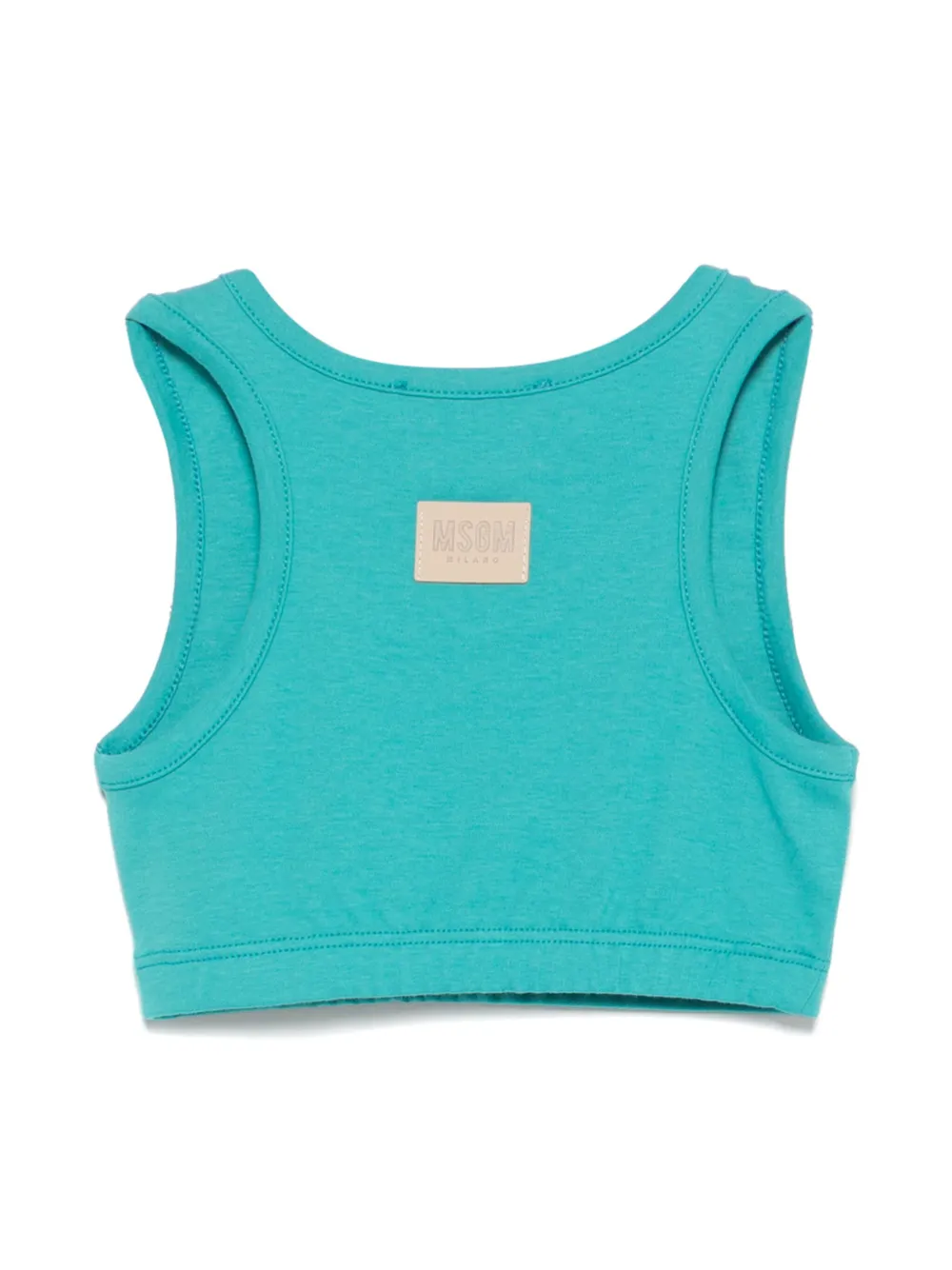 MSGM Kids Top met logoprint - Blauw