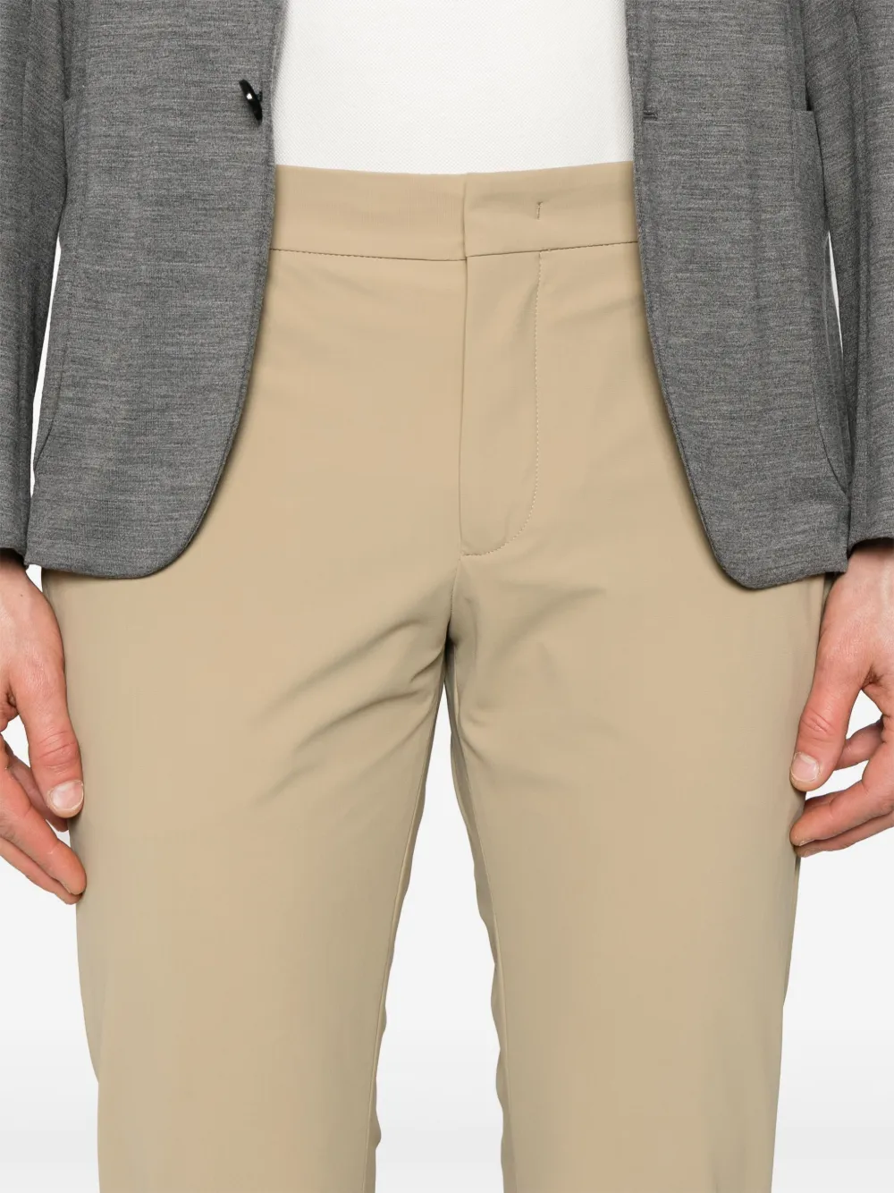PT Torino Broek met toelopende pijpen Beige