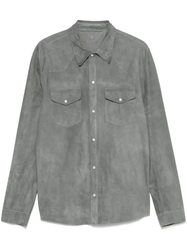 Salvatore Santoro スエード シャツ | グレー | FARFETCH JP