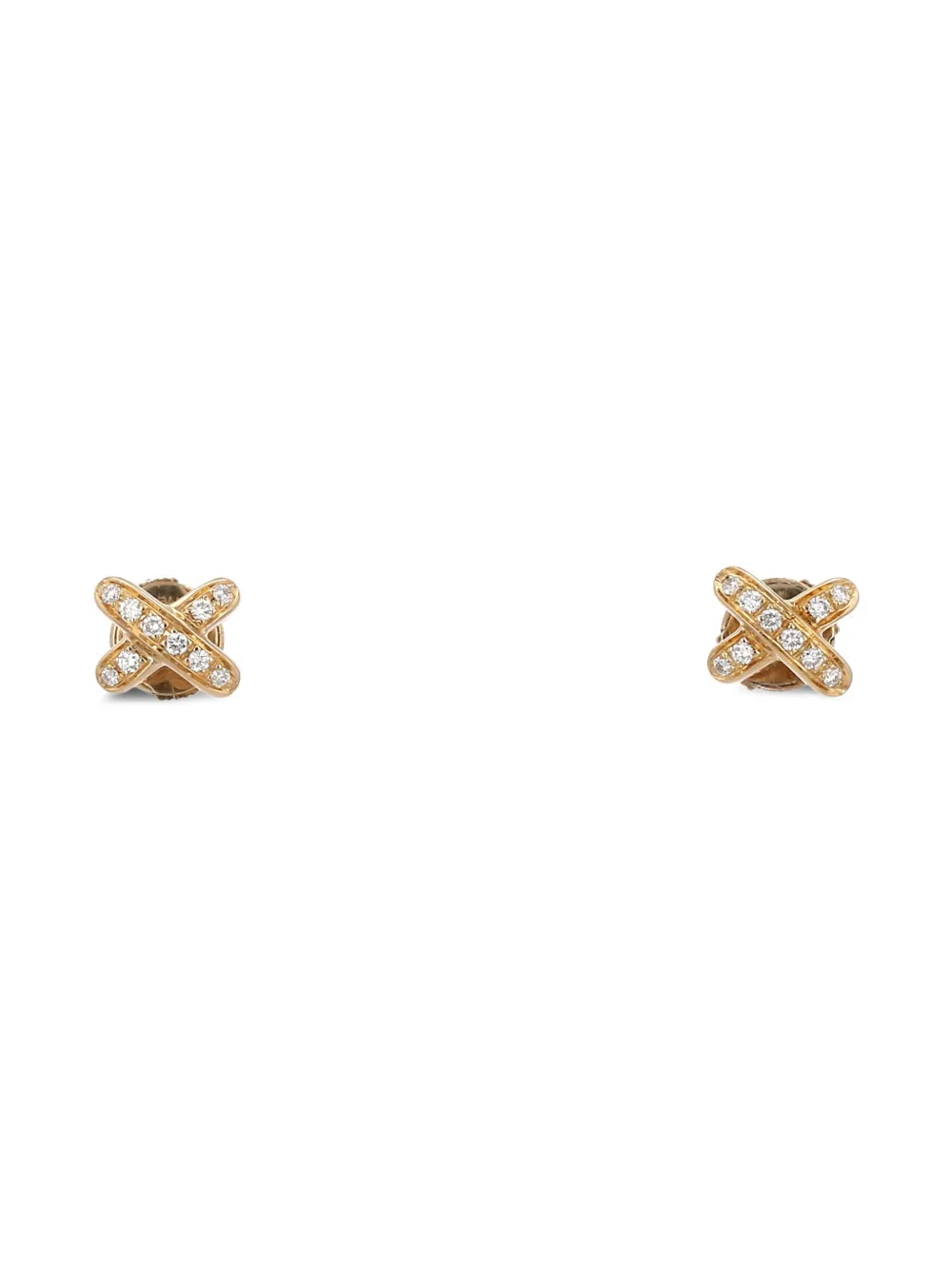 Chaumet yellow gold small Lien diamond earrings - Goud