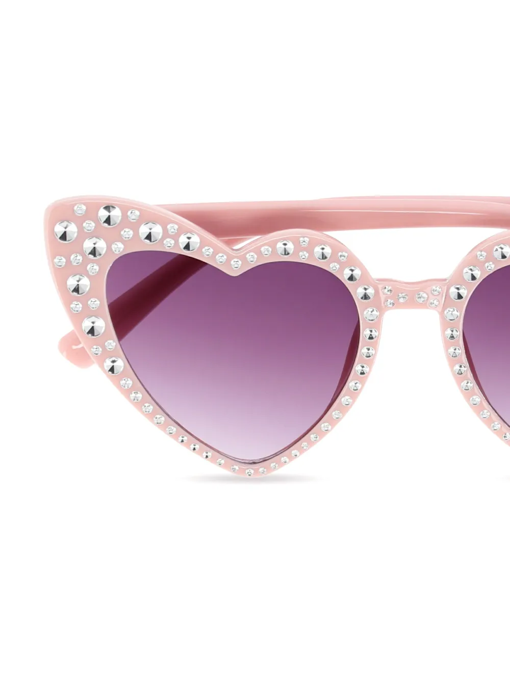  Angel's Face Kids Heart-frame Sunglasses - Pink 