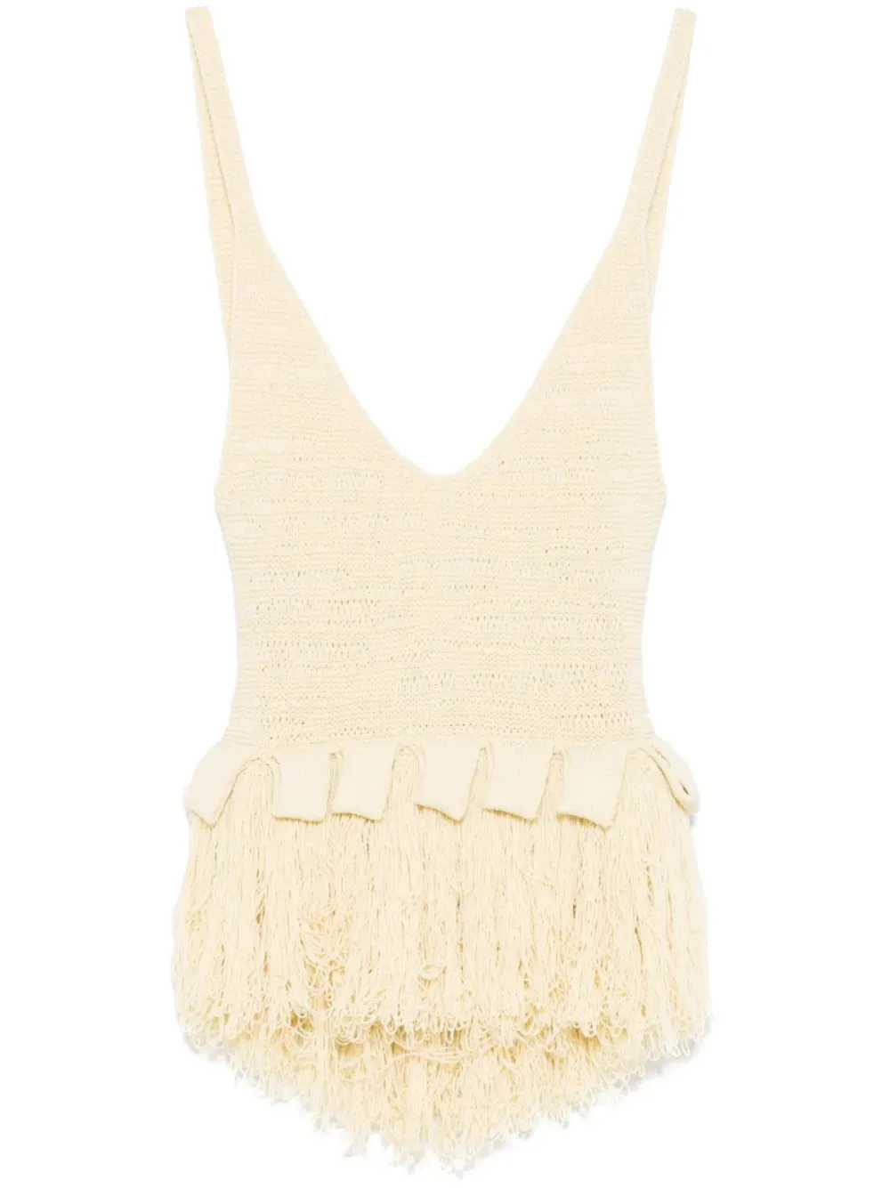 Nanushka fringed top | Yellow | Image 1
