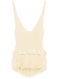 Nanushka fringed top - Yellow