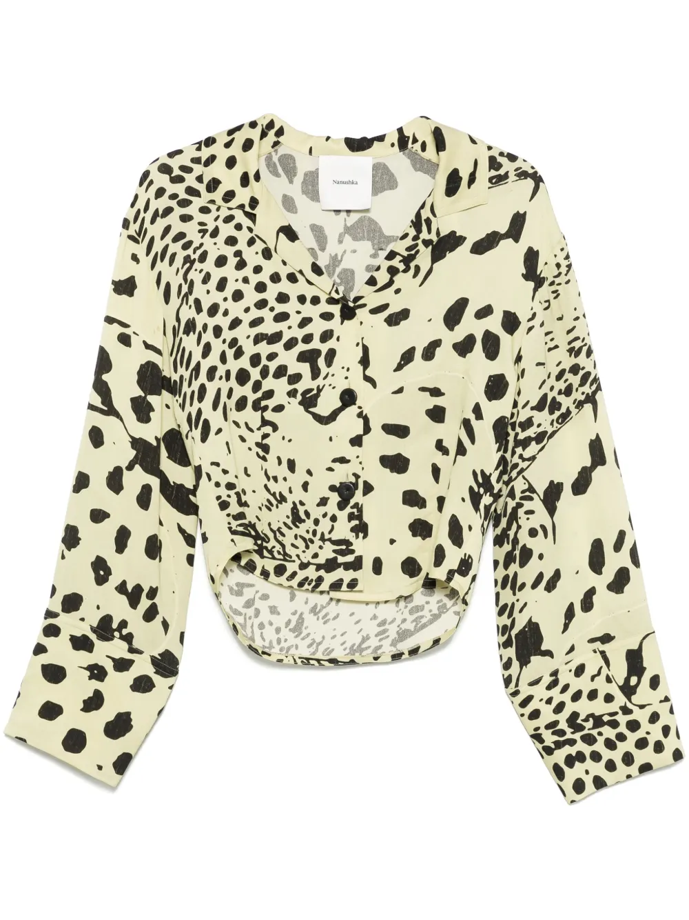 Nanushka Blouse met dierenprint Groen