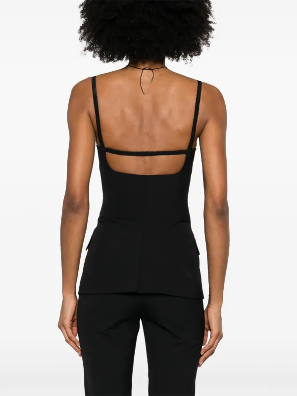 売れ筋商品|||ナヌーシュカ Tシャツ レディース トップス CINDA - Top - black Nanushka Cinda Top | Black | FARFETCH JO