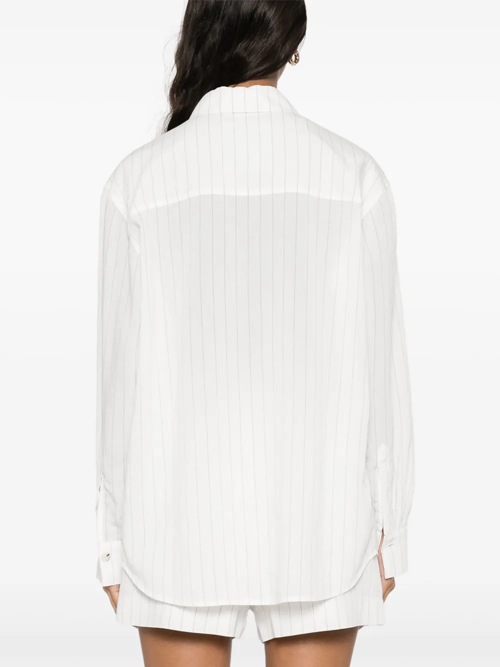 Nanushka Gestreept shirt Wit