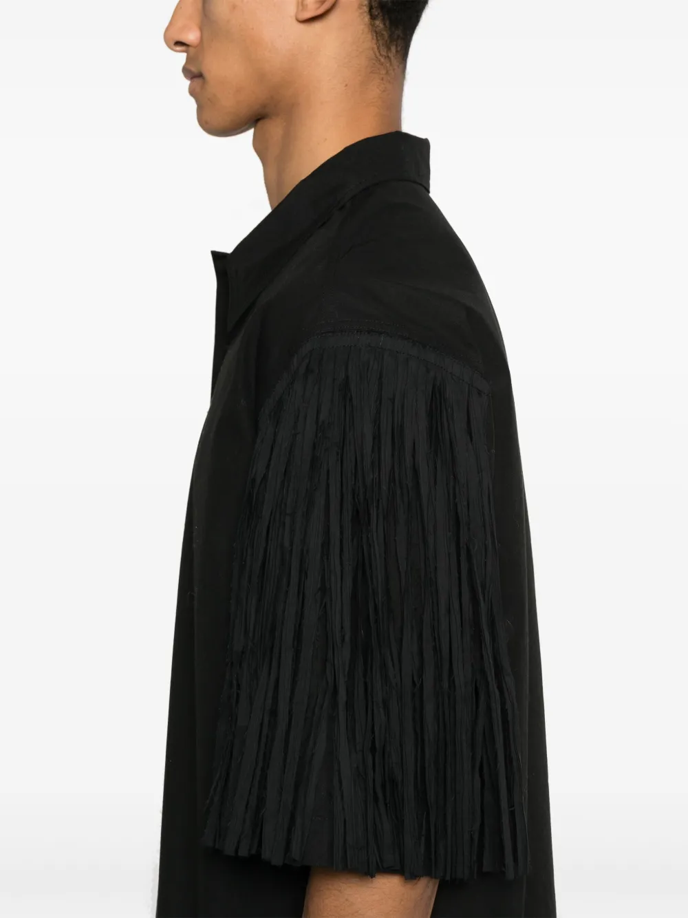 Nanushka Poloshirt met franje Zwart