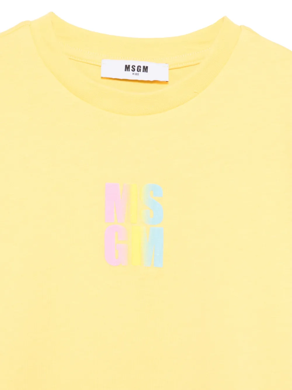 MSGM Kids Jersey T-shirt Geel