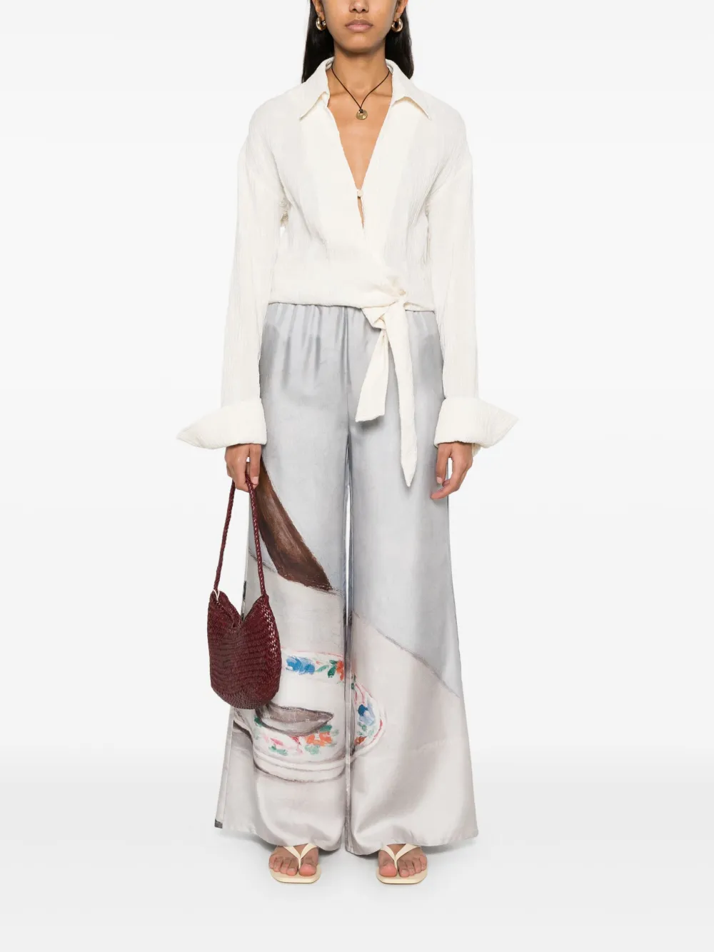Nanushka Enola blouse - Beige