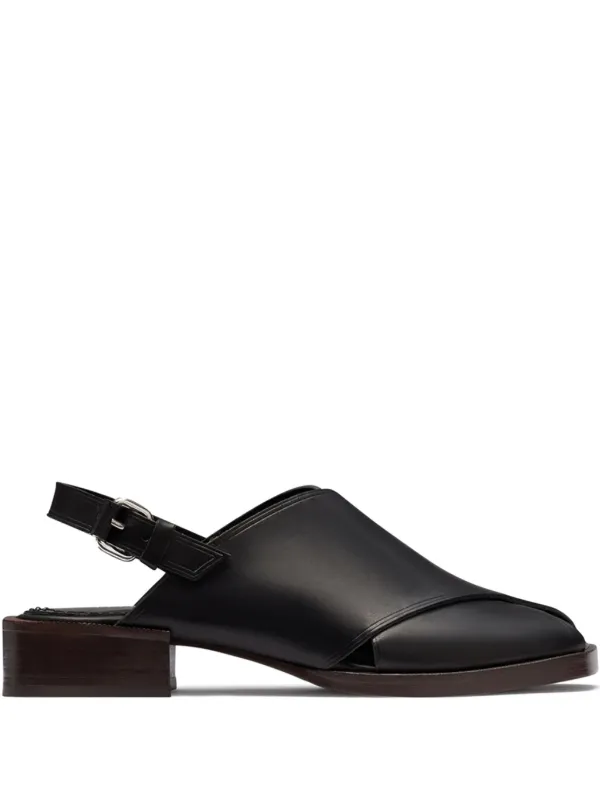 LEMAIRE ルメール Cloth Sandals レザーサンダル ブラック 39