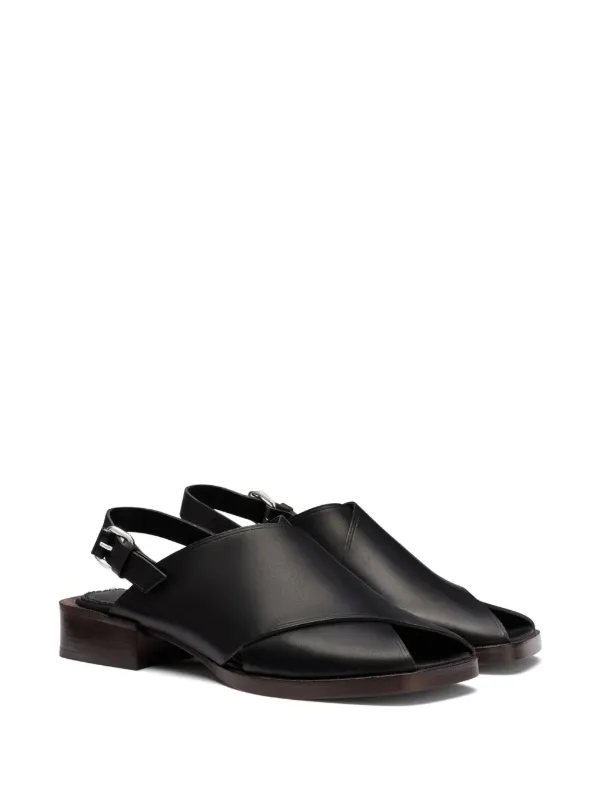 LEMAIRE Cross Sandals | Black | FARFETCH