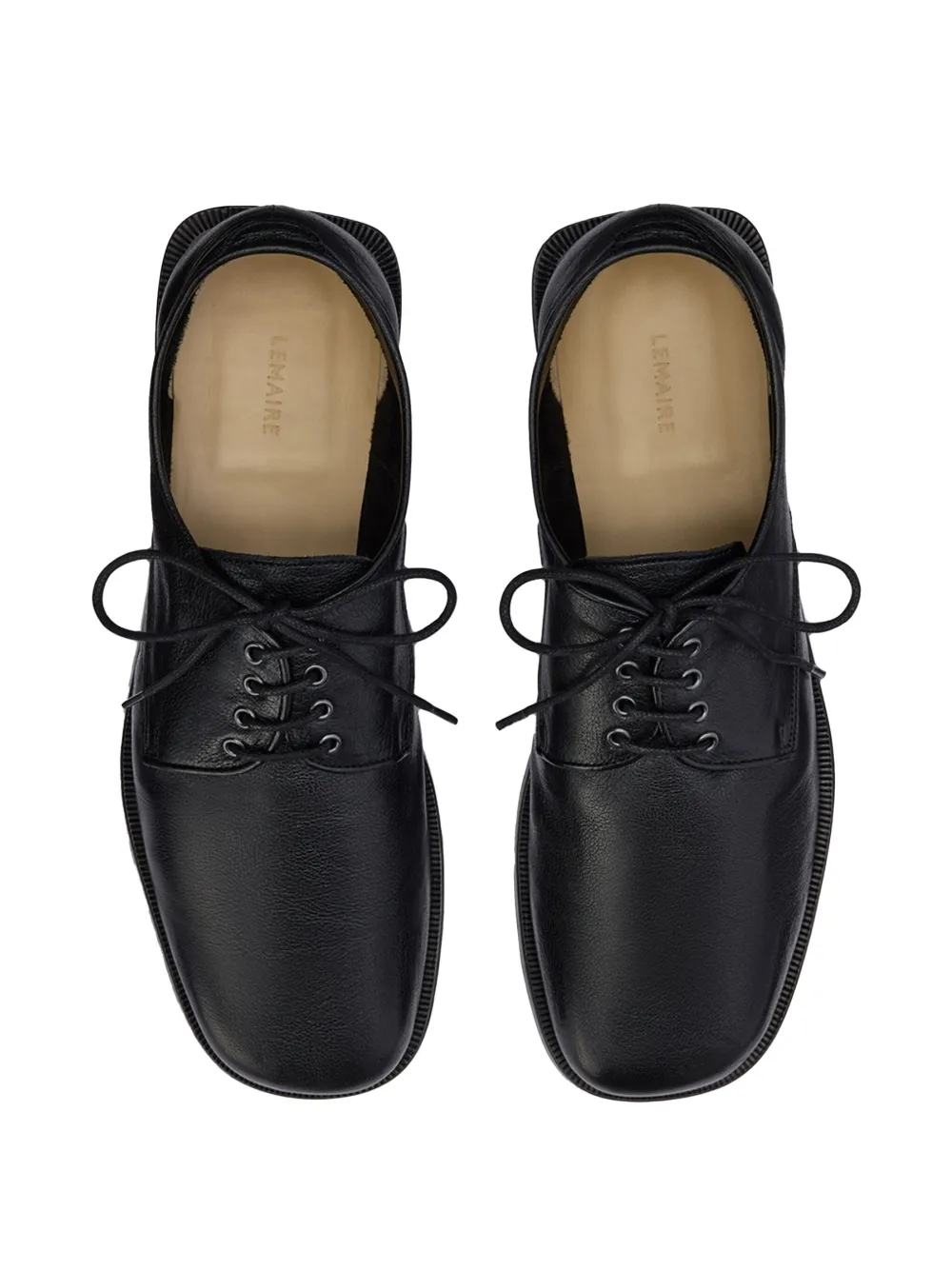 LEMAIRE anatomic lace-up shoes Black