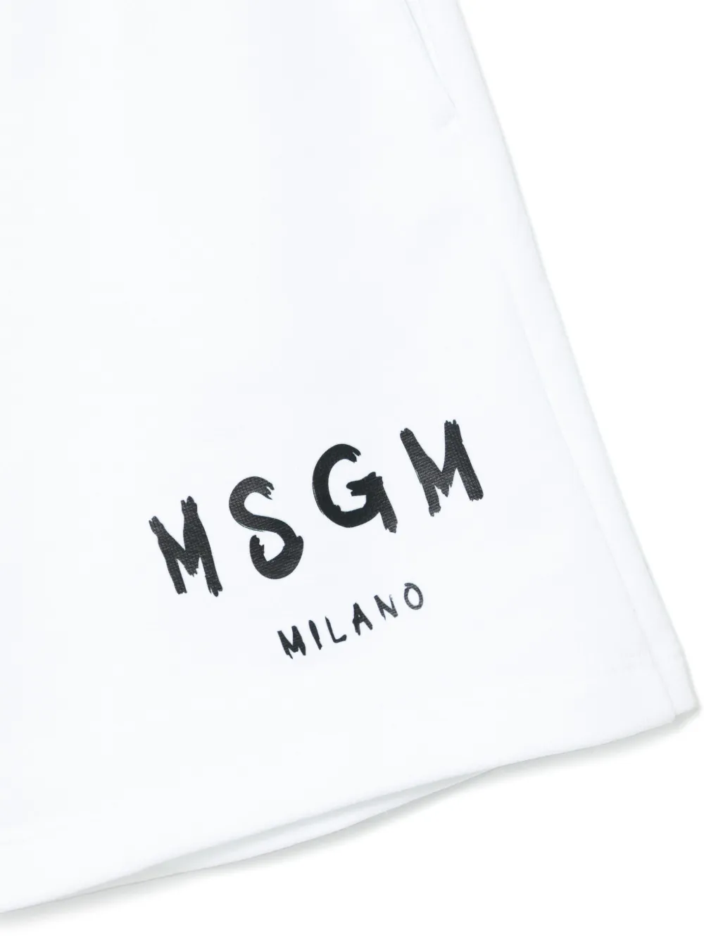 MSGM Kids Trainingsshorts met logoprint Wit