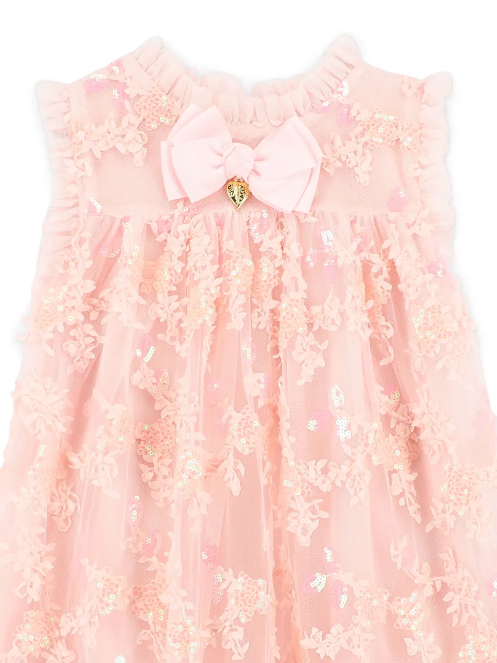 ANGEL'S FACE KIDS Tule jurk met pailletten en bloemen Roze