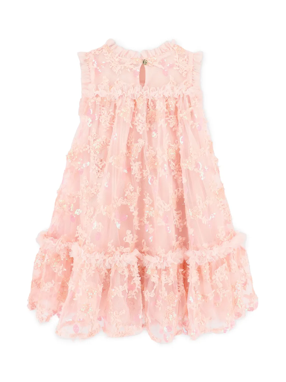 ANGEL'S FACE KIDS Tule jurk met pailletten en bloemen - Roze