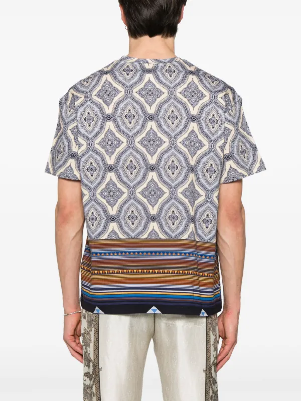 ETRO アブストラクトパターン Tシャツ | ブルー | FARFETCH JP