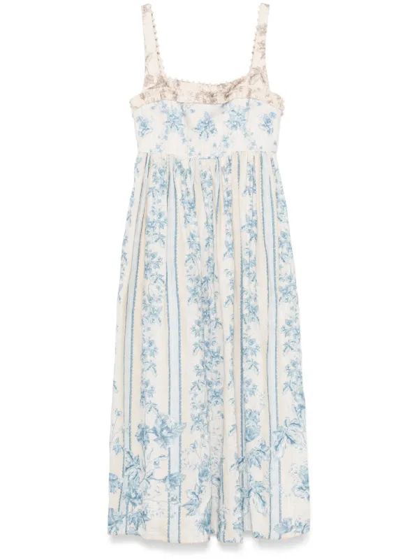princess polly baby blue dress Buy Agua by Agua Bendita Blue Viviane Soledad Maxi Dress in Linen For Women  Online