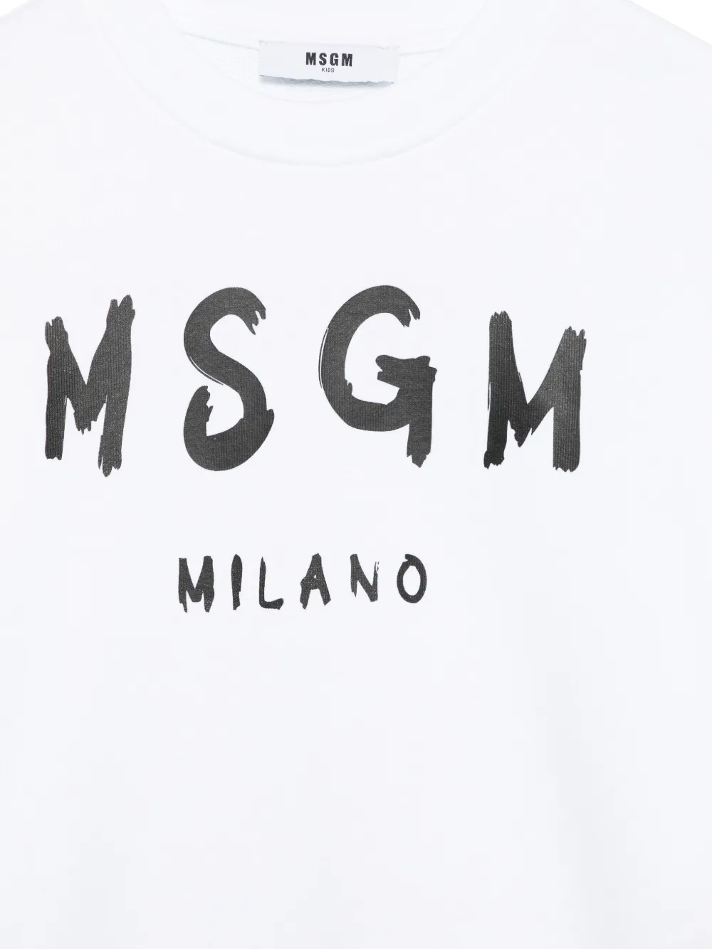 Shop Msgm Logo-print Sweatshirt In White