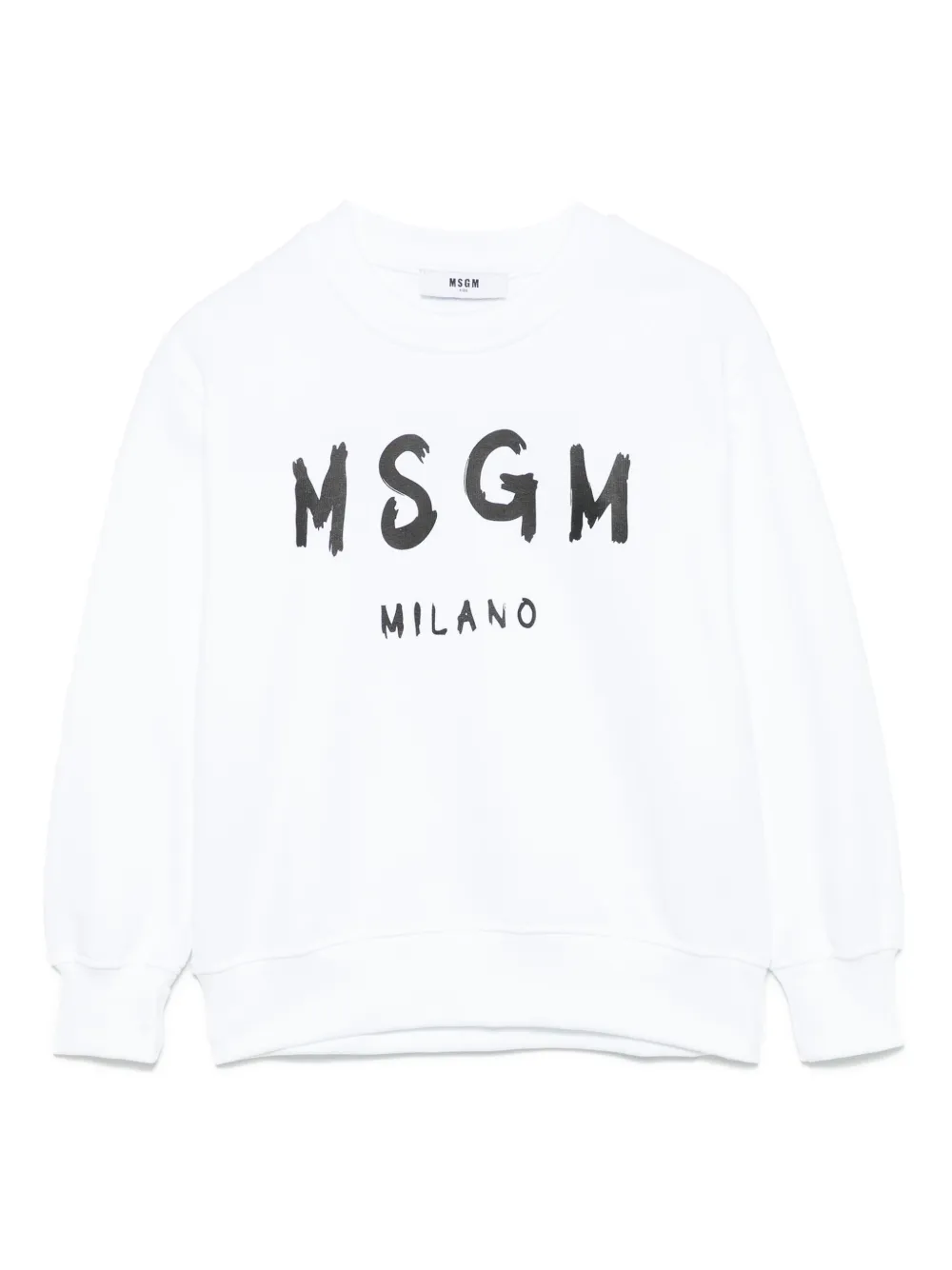 MSGM Kids sudadera con logo estampado | blanco | Image 1