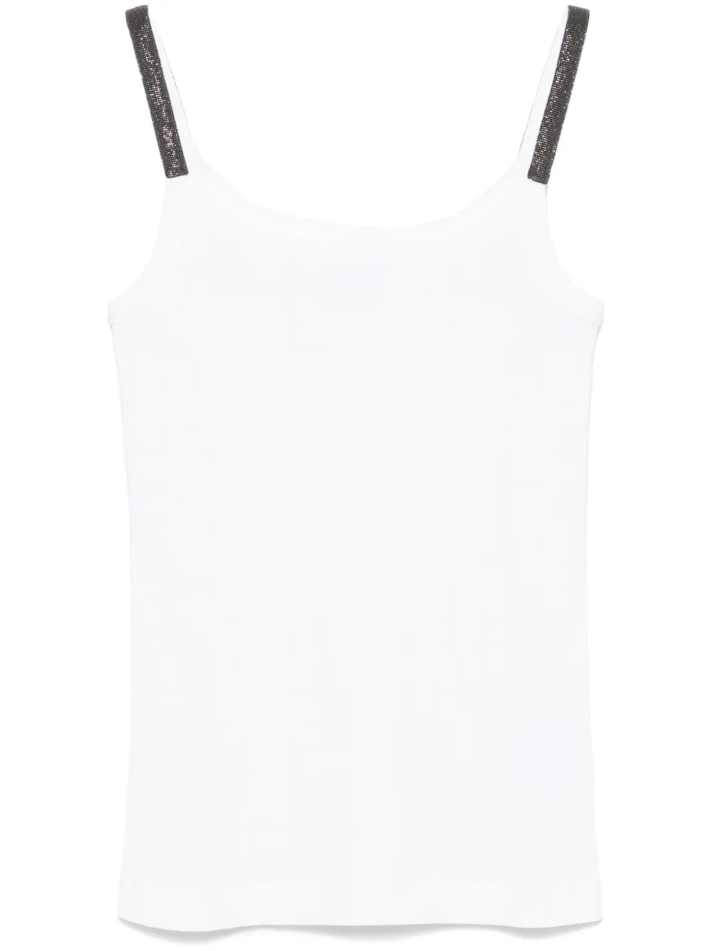 Brunello Cucinelli Top met Monili-kettingdetail Wit