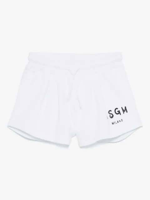 MSGM Kids logo-print shorts