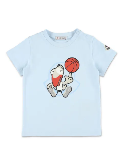 Moncler Enfant playera con parche del logo
