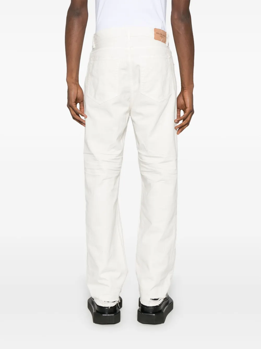 Balenciaga Gerafelde jeans Wit