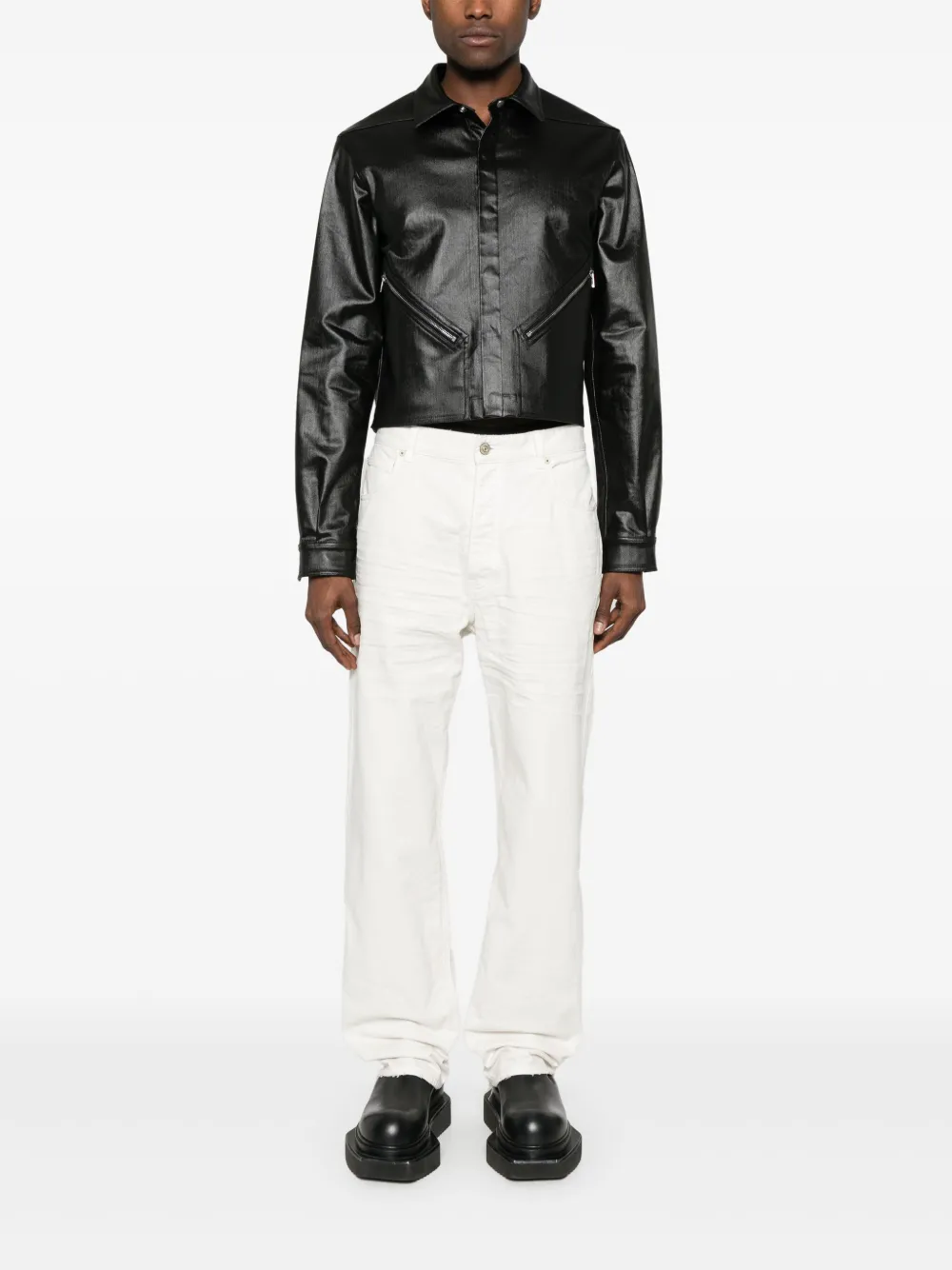 Balenciaga Gerafelde jeans - Wit