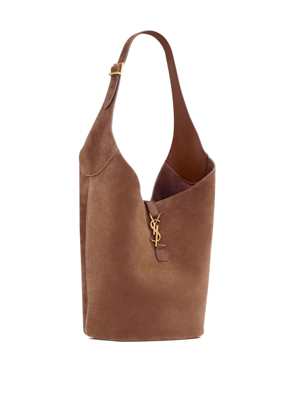  Saint Laurent Le 5 à 7 Bucket Bag - Brown 