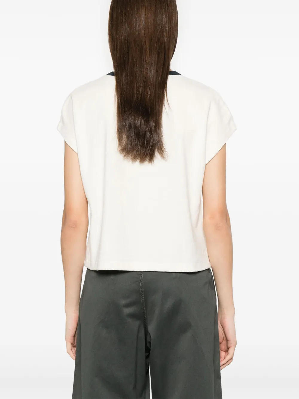 A.P.C. T-shirt met geborduurd logo Beige
