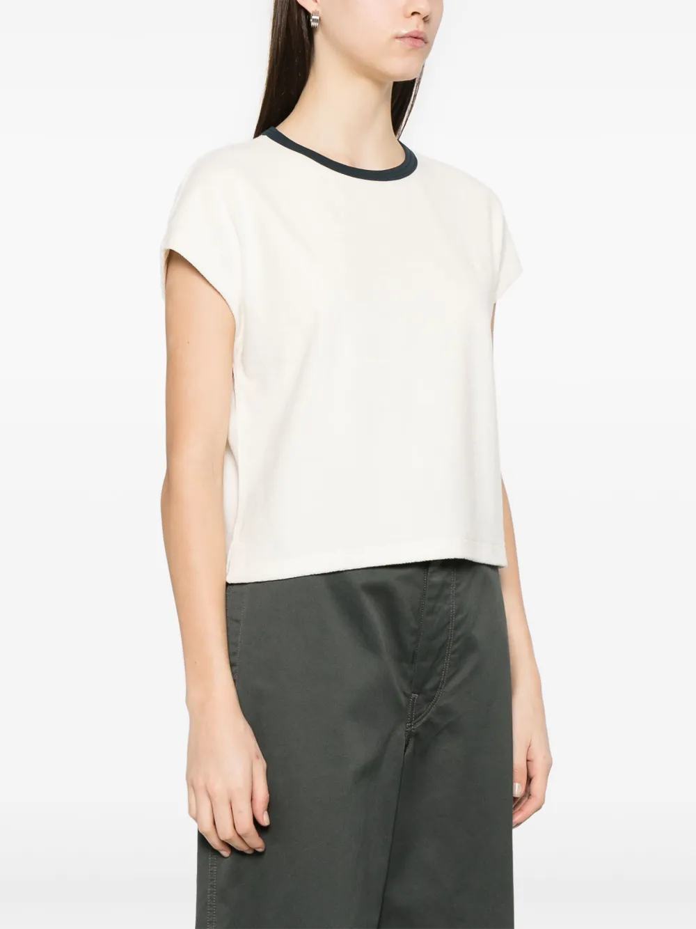 A.P.C. T-shirt met geborduurd logo Beige