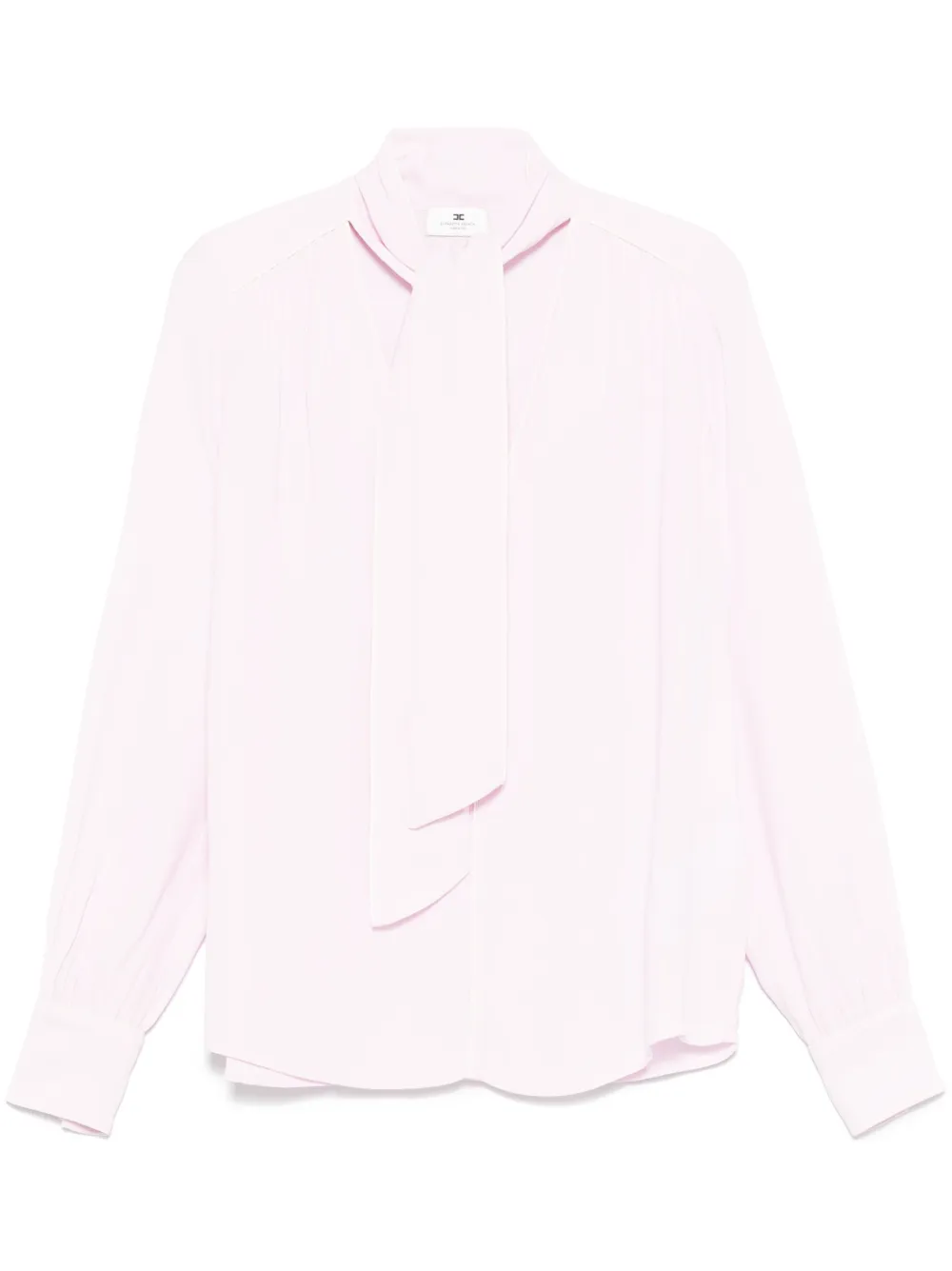 Elisabetta Franchi Blouse met gestrikte hals en afwerking Roze