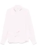 Elisabetta Franchi piped-trim tie-neck blouse - Pink