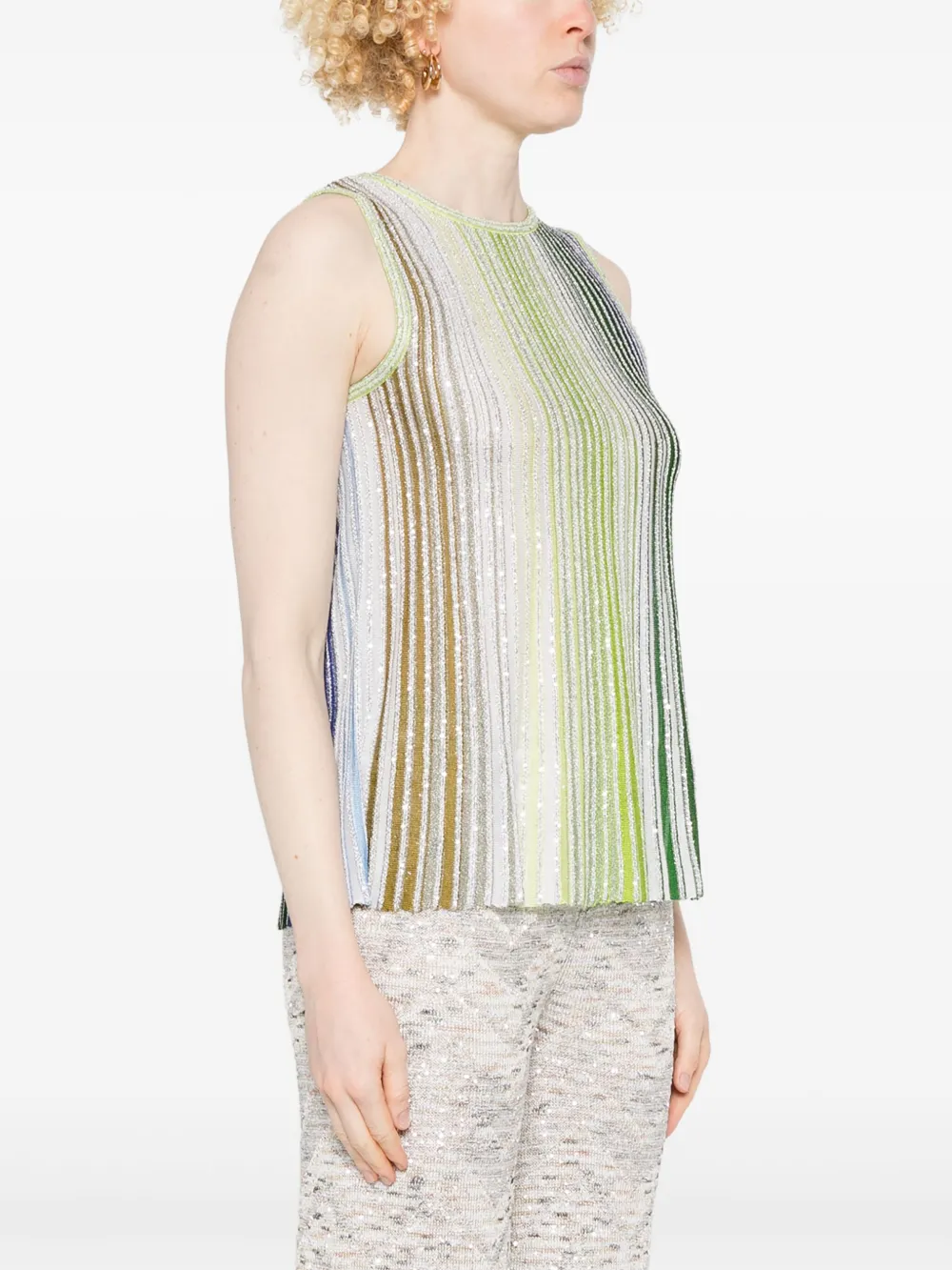 MISSONI STRIPED SEQUINS TOP