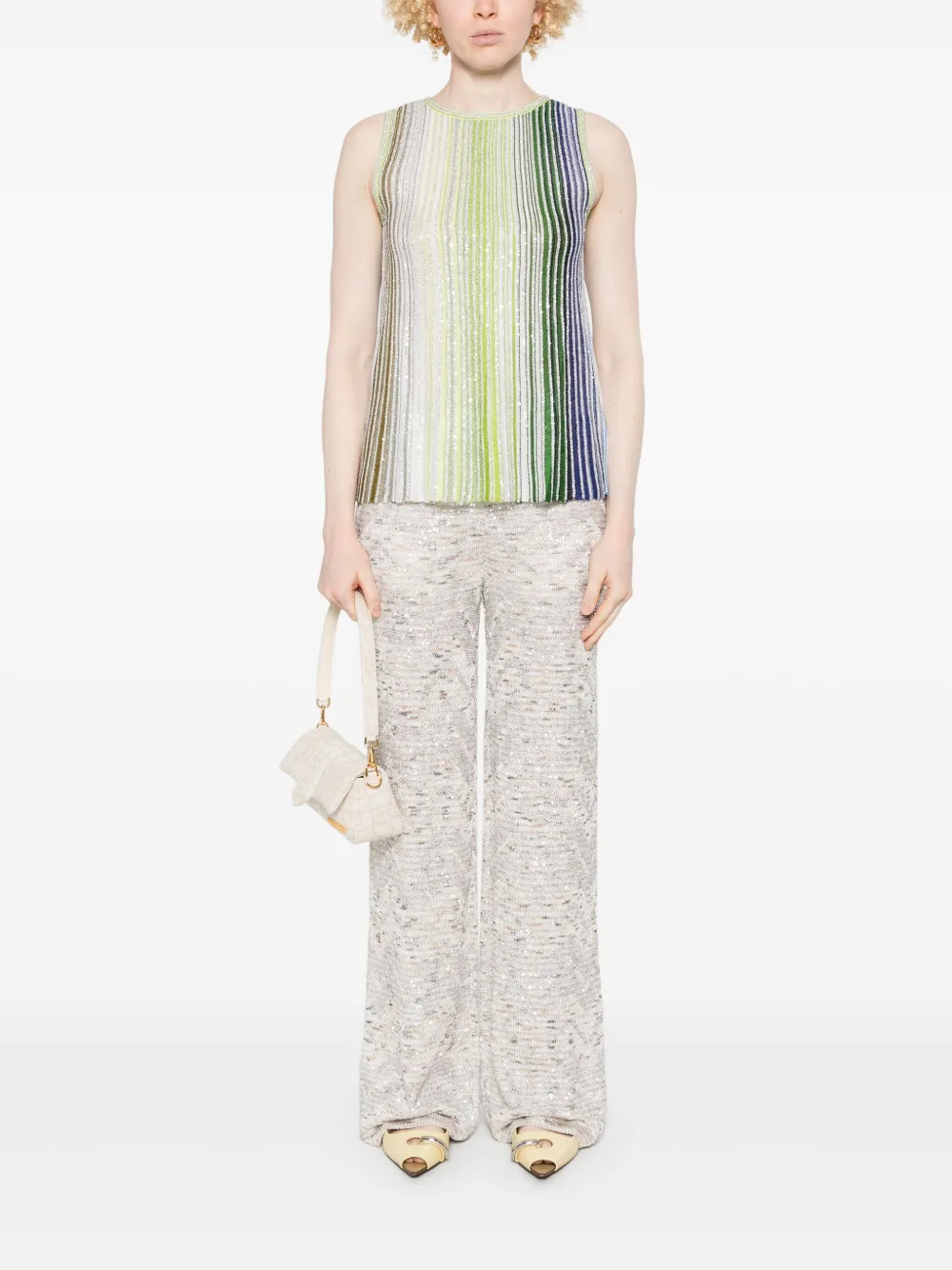 Missoni striped sequins top - Groen