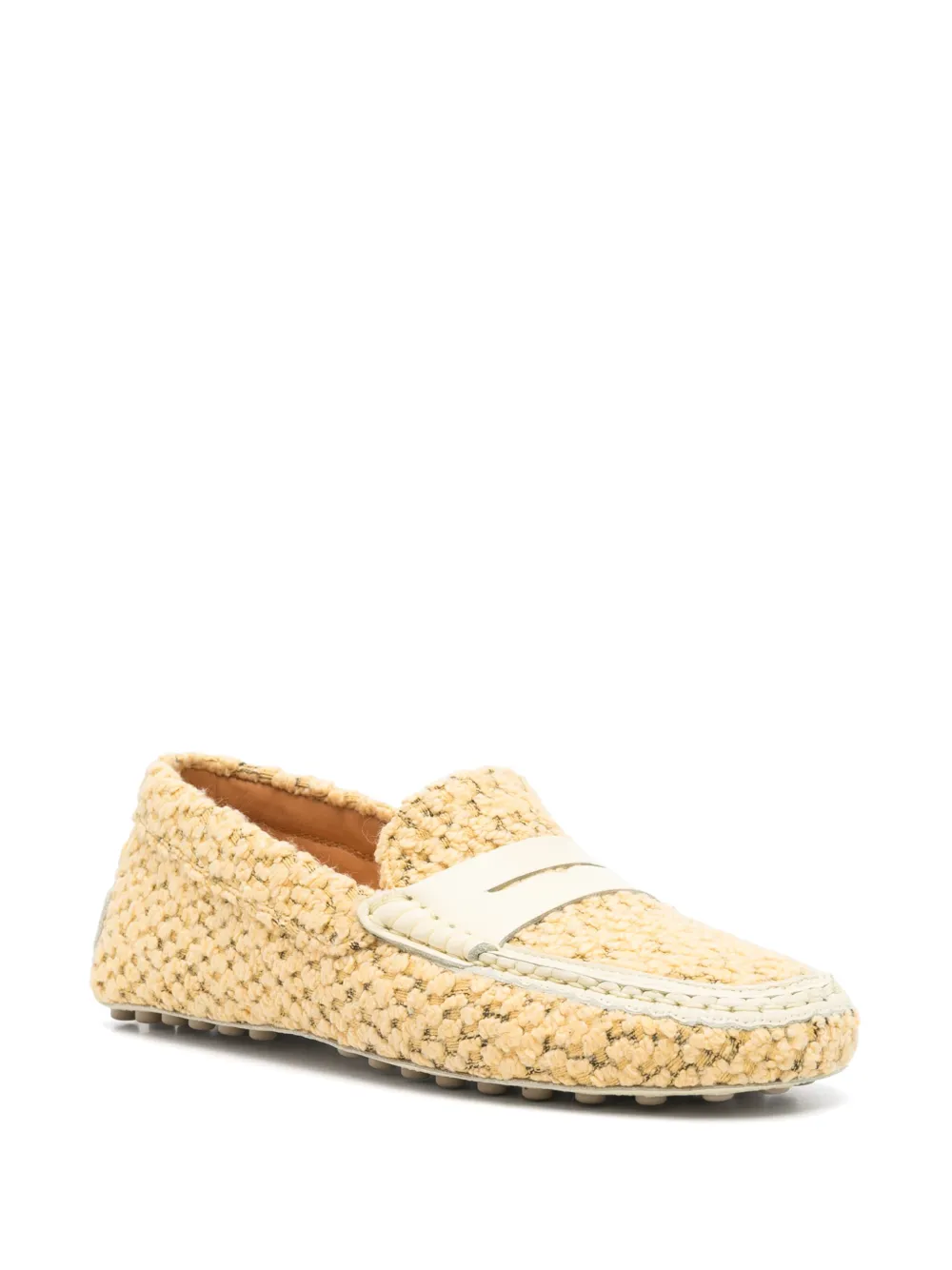 Tod's tweed loafers Neutrals