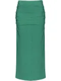 PINKO draped-detailing midi skirt - Green
