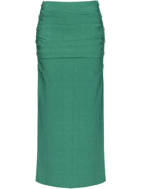 PINKO draped-detailing midi skirt 
