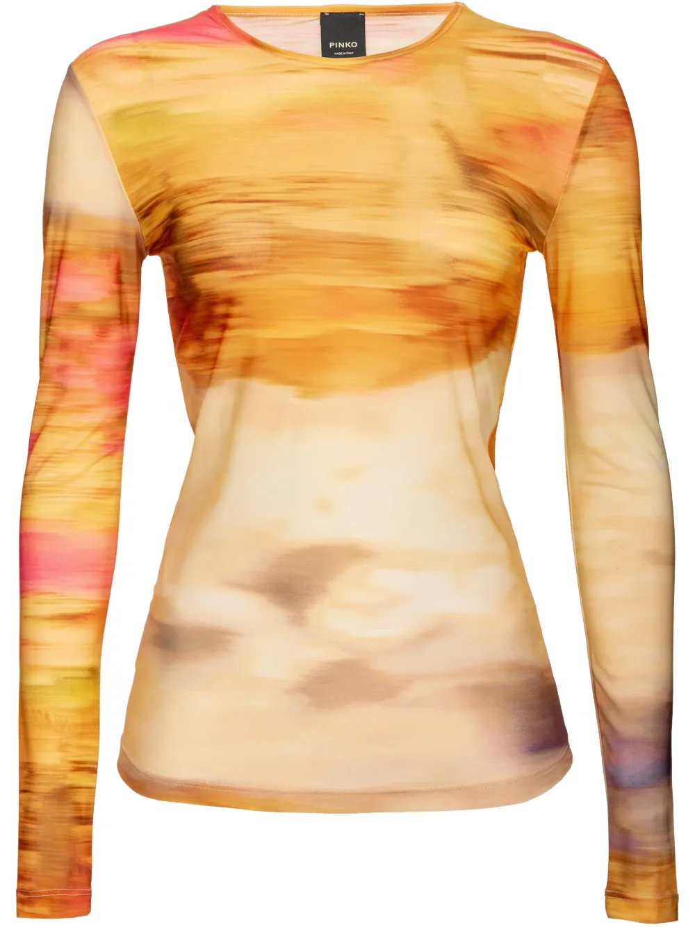 PINKO Top met abstract patroon Geel
