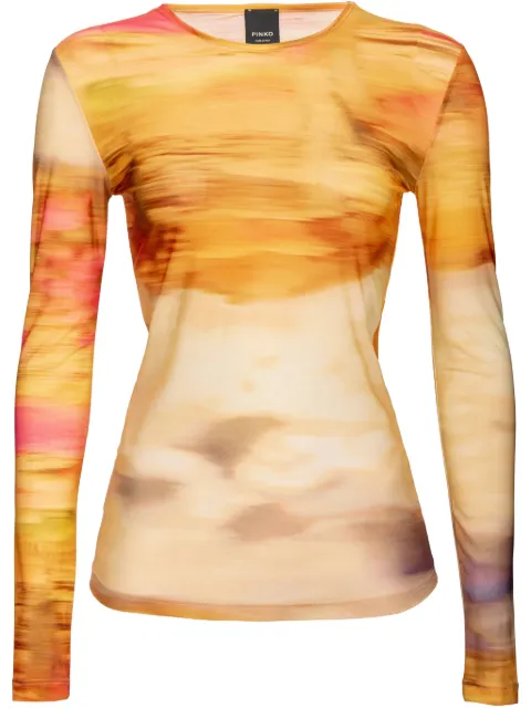PINKO abstract-pattern print top 